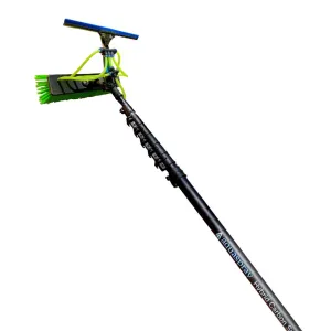 40 Foot Carbon Water Fed Pole with Brush and Squeegee