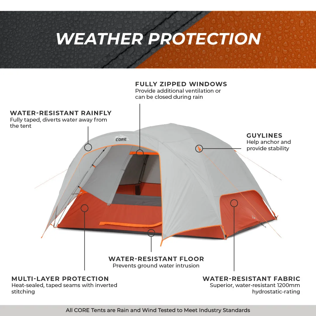 6 Person Dome Plus Tent with Vestibule 10' x 9'