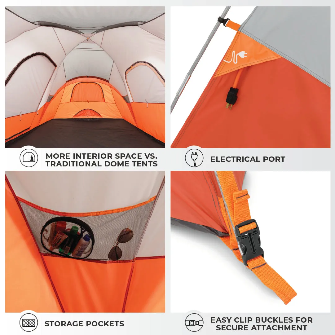 9 Person Extended Dome Plus Tent with Vestibule 16' x 9'