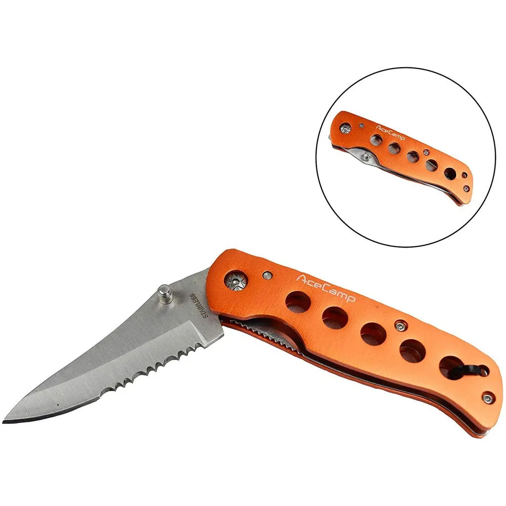 Ace Camp Folding Serrated Knife