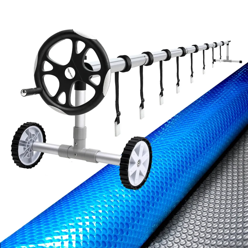 Adjustable Aluminium Pool Roller & Cover Set, 11x6.2m | Aquabuddy