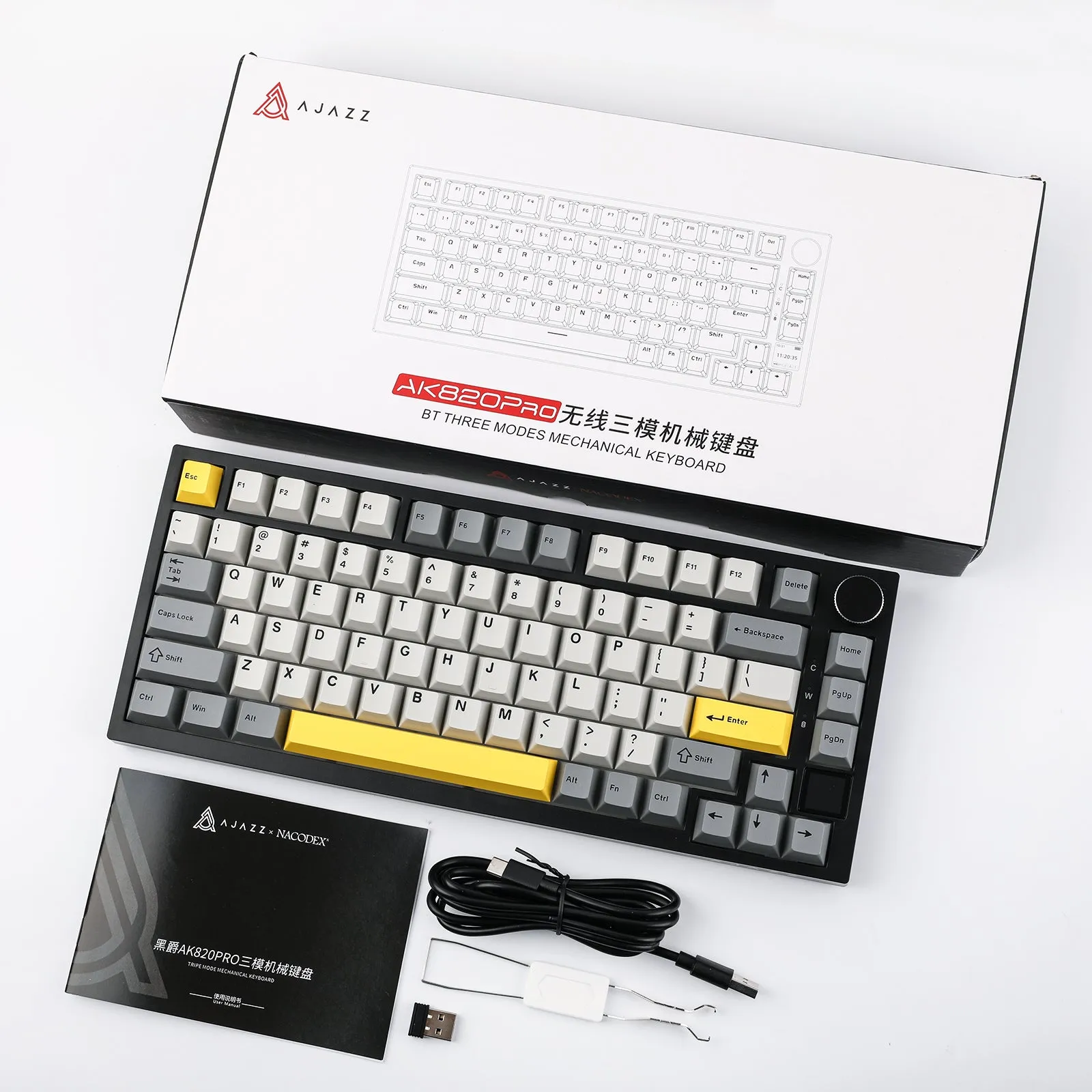 AJAZZ AK820 Pro TFT 75% Mechanical Keyboard