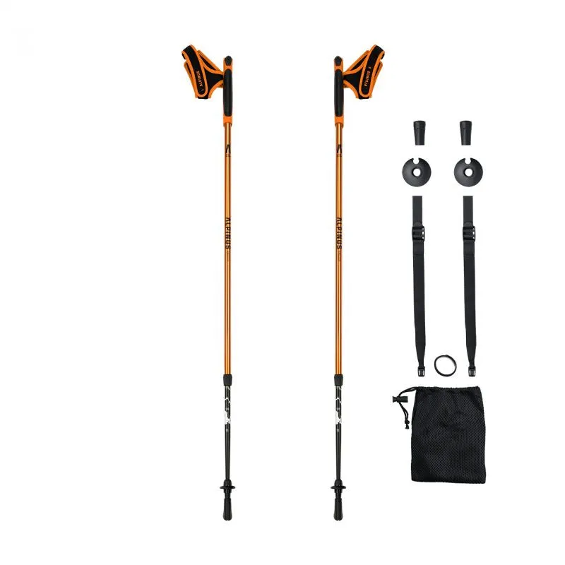 Alpinus Kungsleden Nordic Walking Poles - Orange