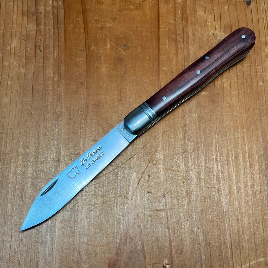 Au Sabot Violon 10.5cm Pocket Knife Stainless Violetwood