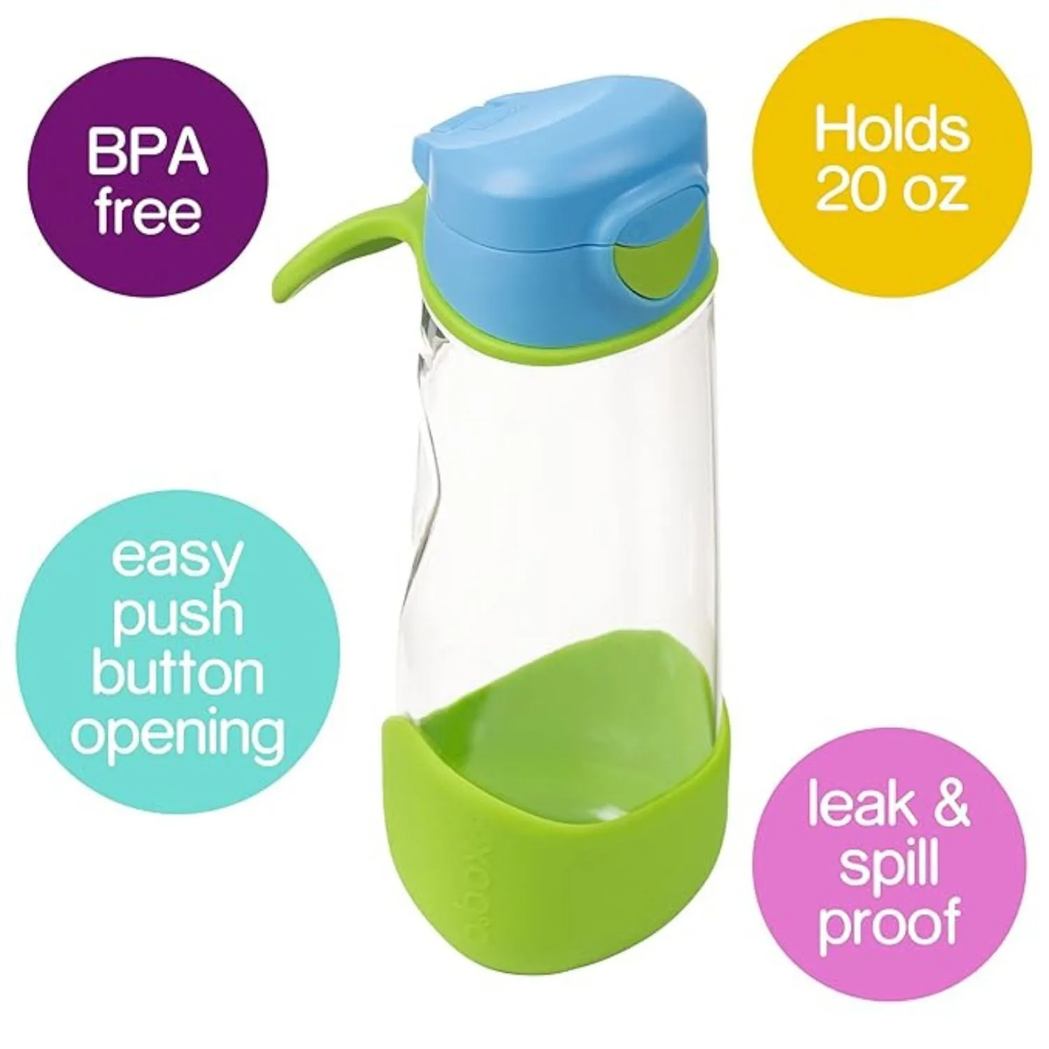 B.Box Tritan Sport Spout Drink Bottle- Ocean Breeze Blue Green