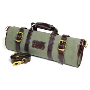 Boldric 17 Pocket Canvas Knife Bag, Green