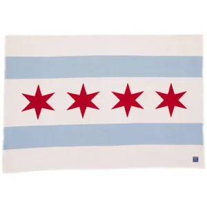 Chicago Flag Wool Throw