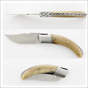 Corsican Rondinara Folding Knife - Horn Tip Handle