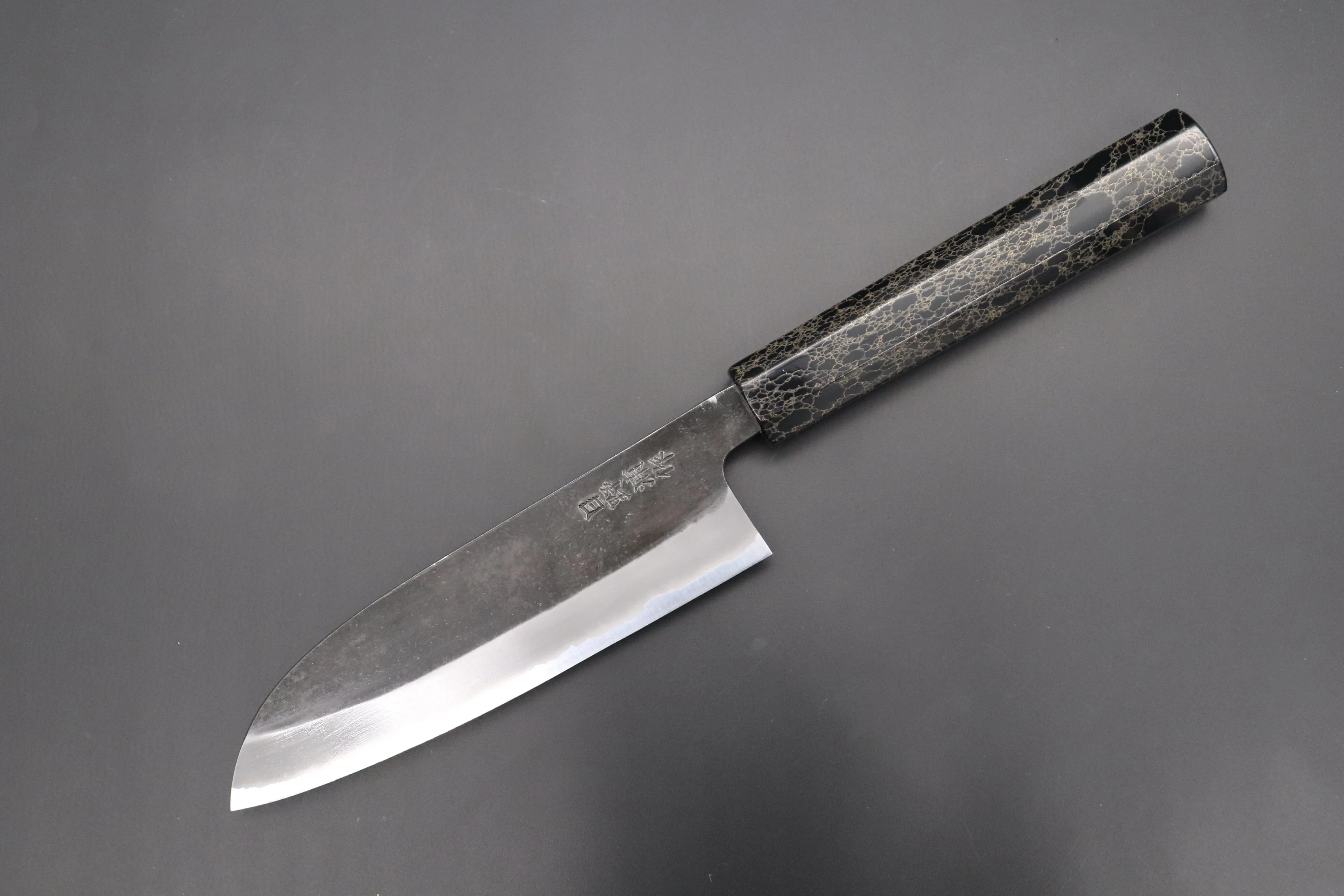 Custom Limited Edition, Hinoura White Steel No.1 Kurouchi Series HS1-4SP14 Wa Santoku 165mm (6.4 Inch)