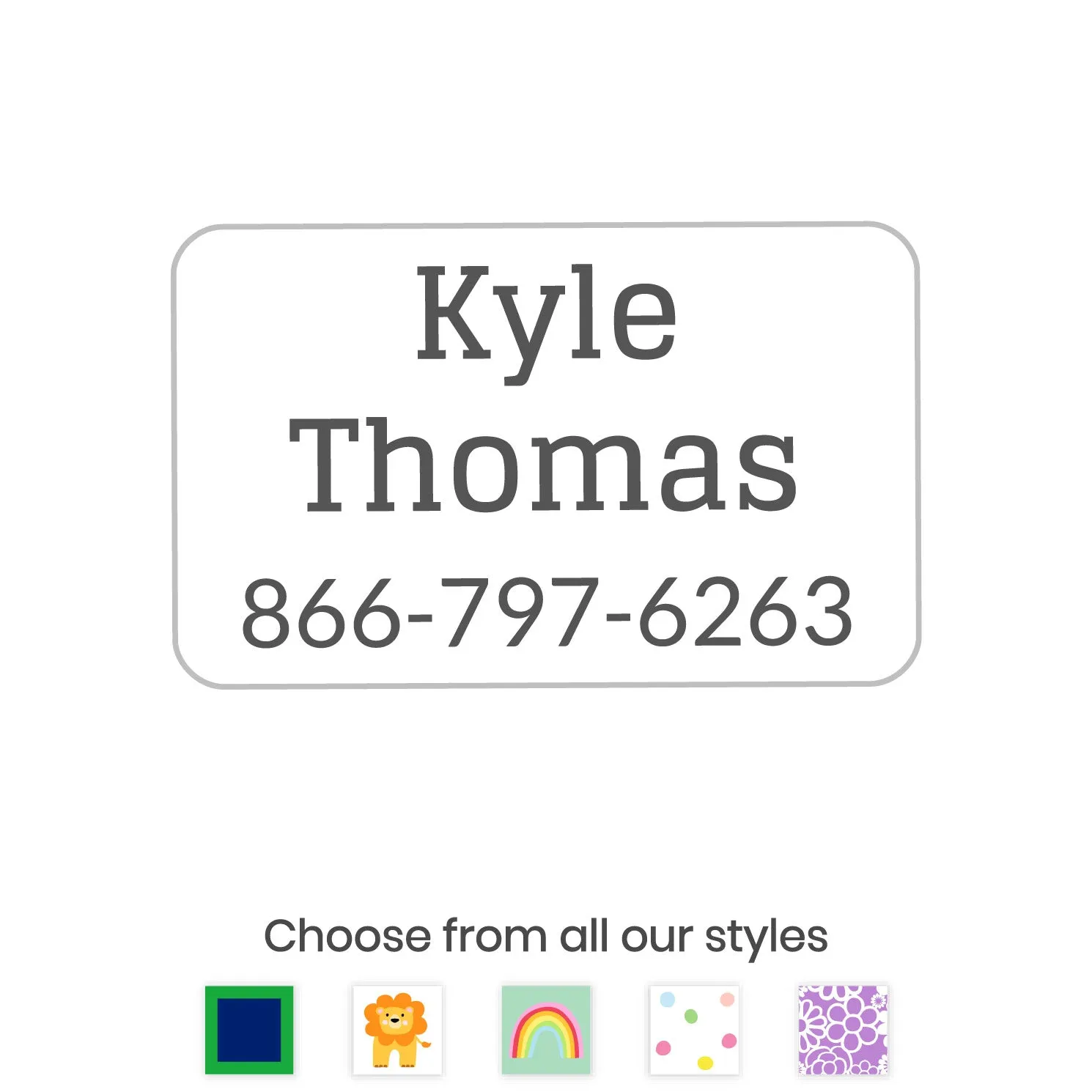 Custom Rectangle Iron-On Clothing Labels