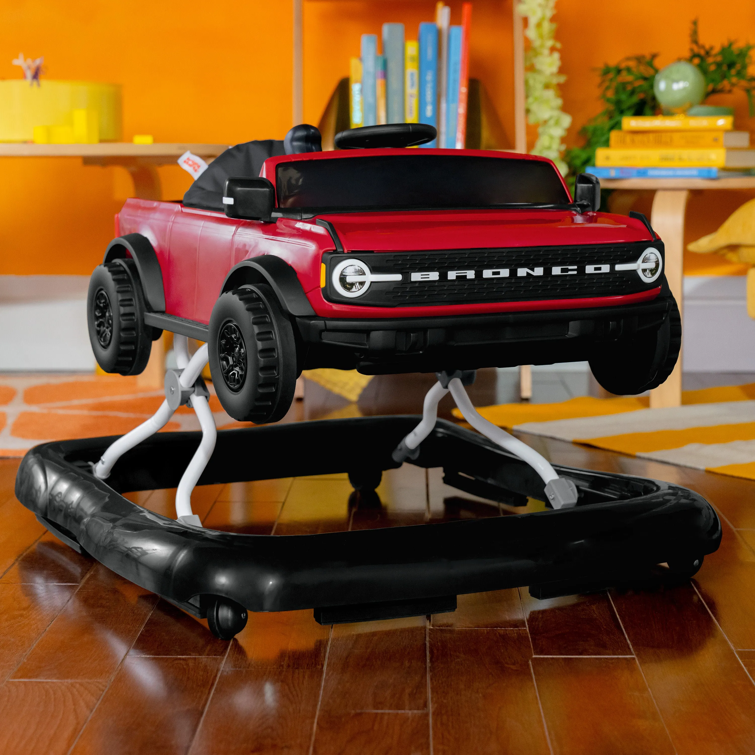 Ford Bronco 4-in-1 Race Red Baby Activity Walker with 4 Ways to Play