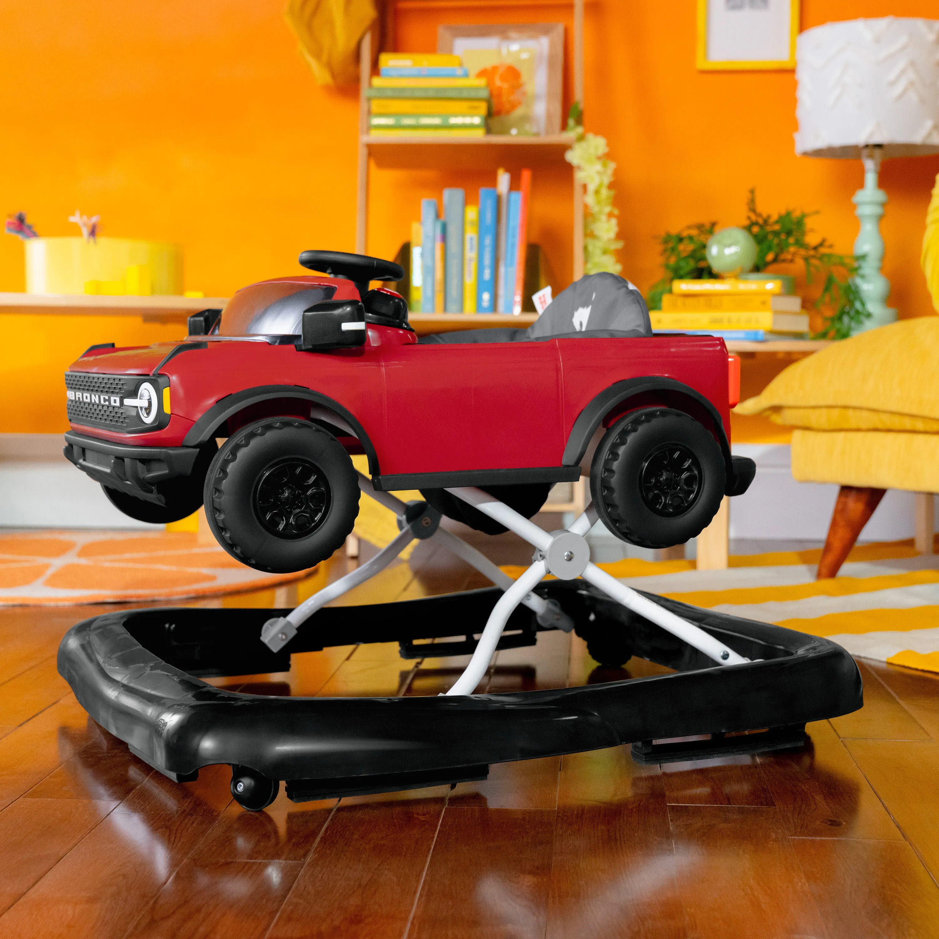 Ford Bronco 4-in-1 Race Red Baby Activity Walker with 4 Ways to Play