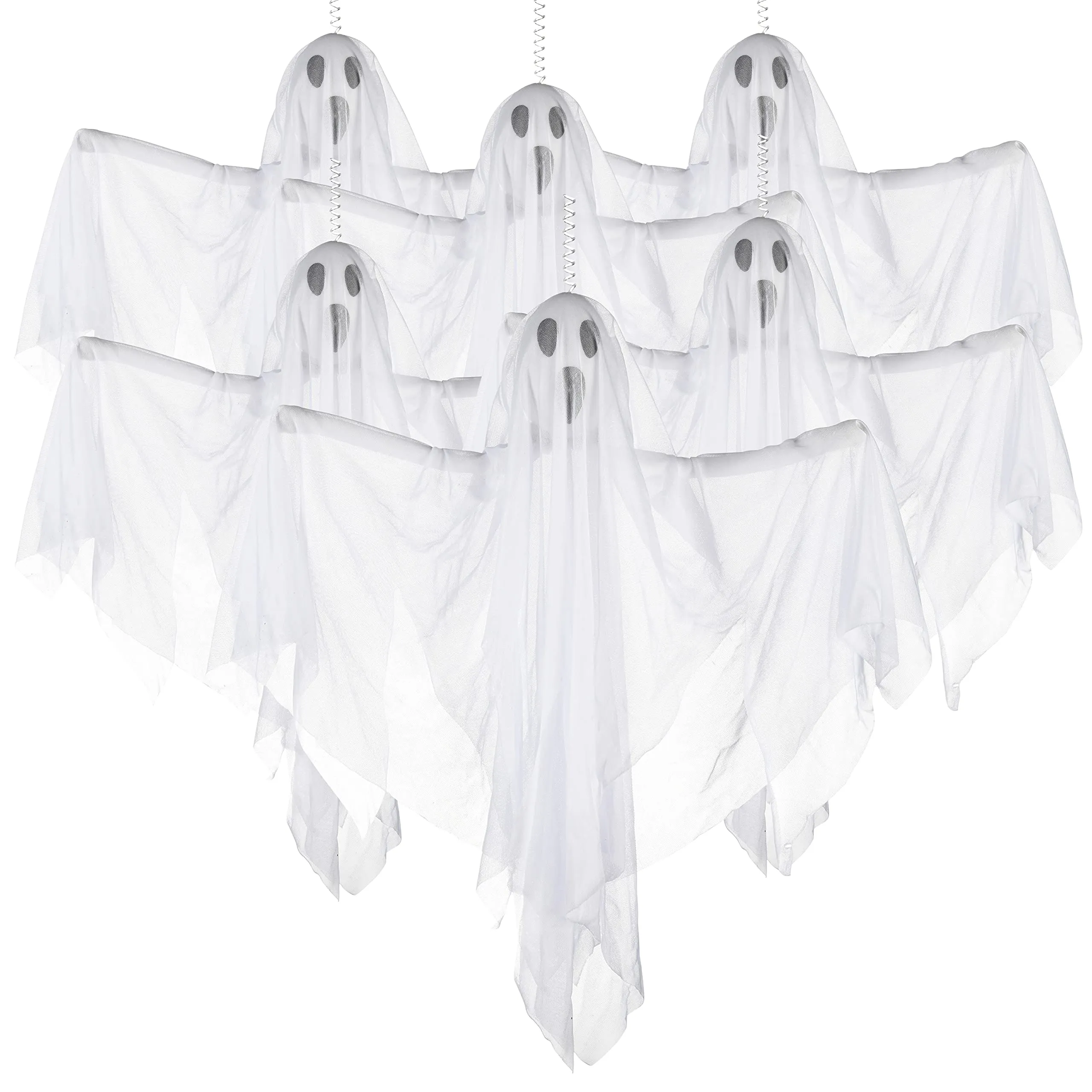 Halloween Fabric Ghost 6 Pcs Halloween Hanging Spooky Ghost Props For Indoor