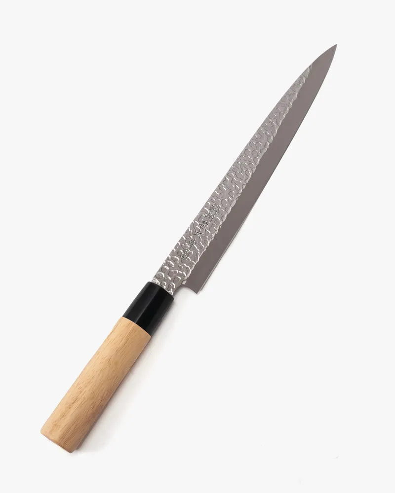 Japanese Knife, Satake Cutlery, Sashimi Knife, Noshu Magoroku Saku, Tan Handle