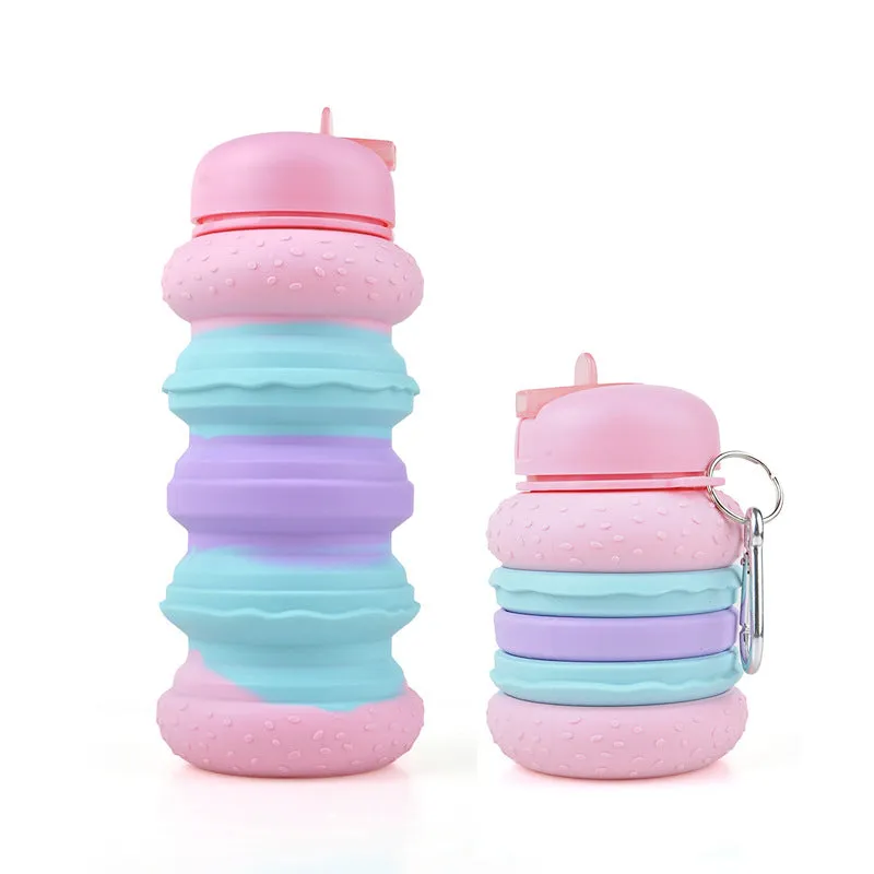 Kids Water Bottles Collapsible Water Bottle Silicone Travel Bottles Gift for Children