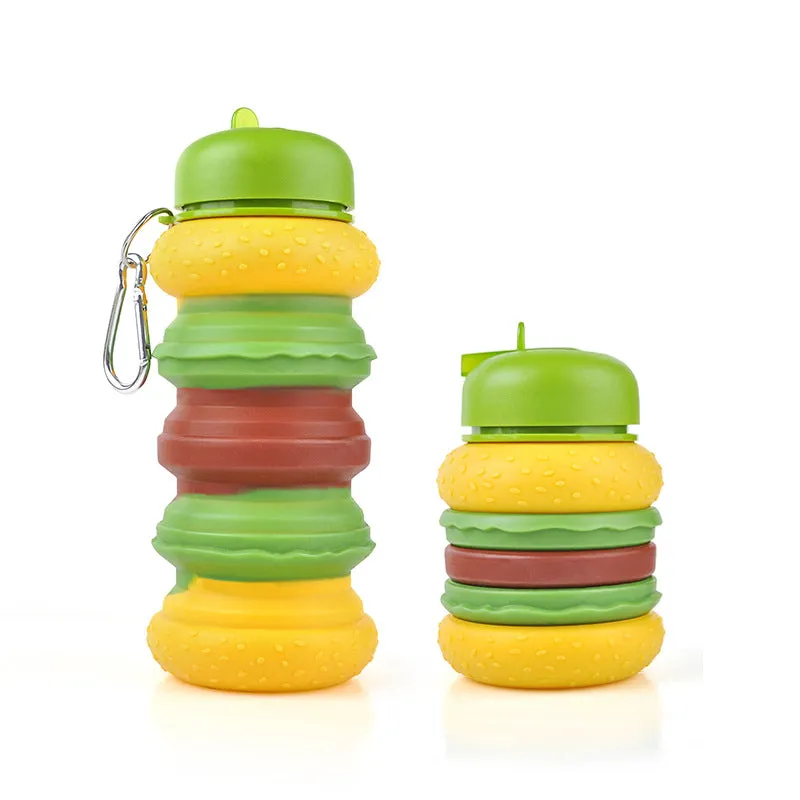 Kids Water Bottles Collapsible Water Bottle Silicone Travel Bottles Gift for Children