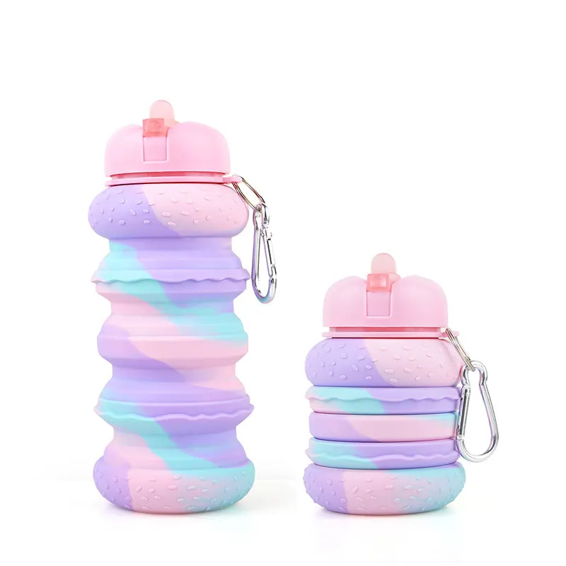 Kids Water Bottles Collapsible Water Bottle Silicone Travel Bottles Gift for Children