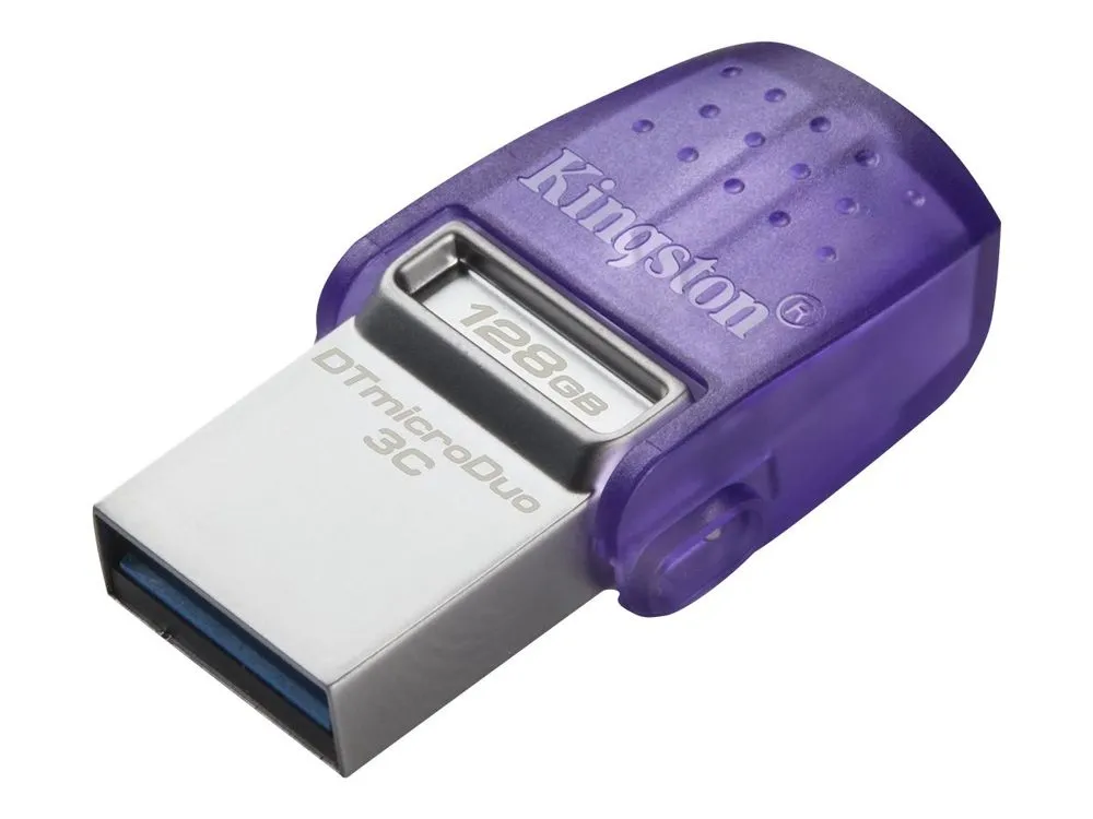 Kingston Usb-Stick Datatraveler Microduo 3C - Usb 3.2 Gen 1 (3.1 Gen 1) - 128 Gb - Blue