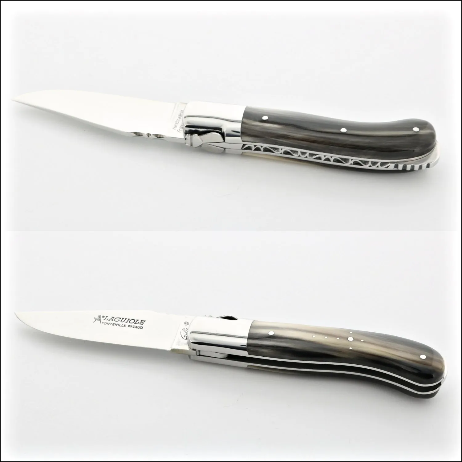 Laguiole Gentleman's Knife - Flamed Horn Tip