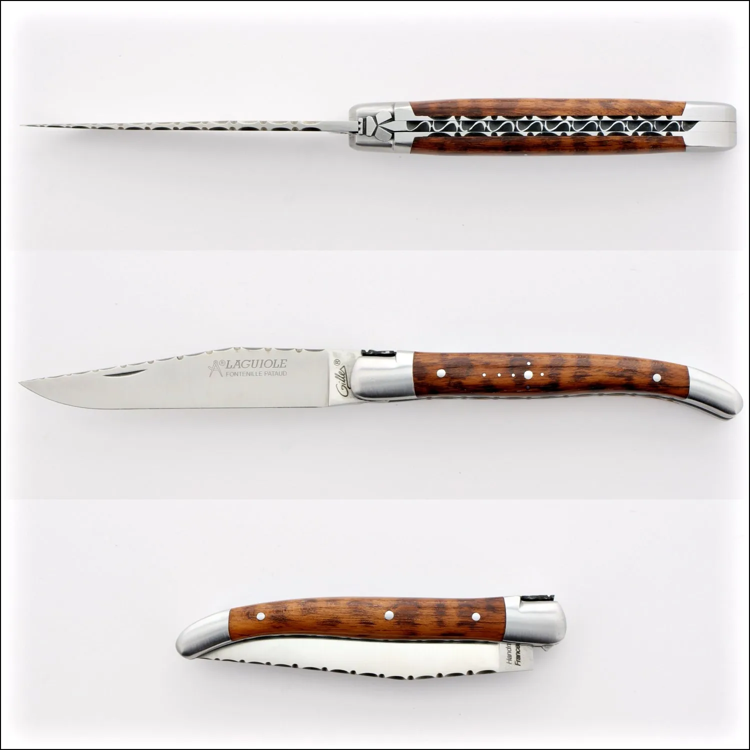 Laguiole Traditional Knife 11 cm Guilloche Amourette