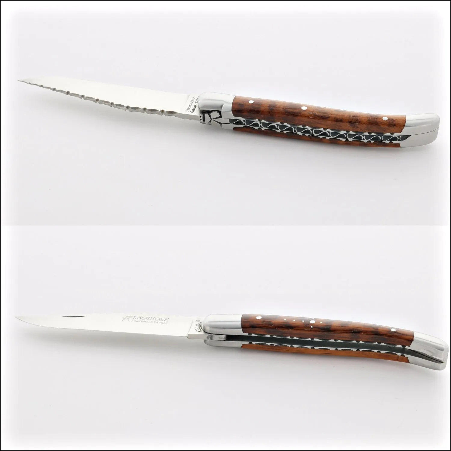 Laguiole Traditional Knife 11 cm Guilloche Amourette