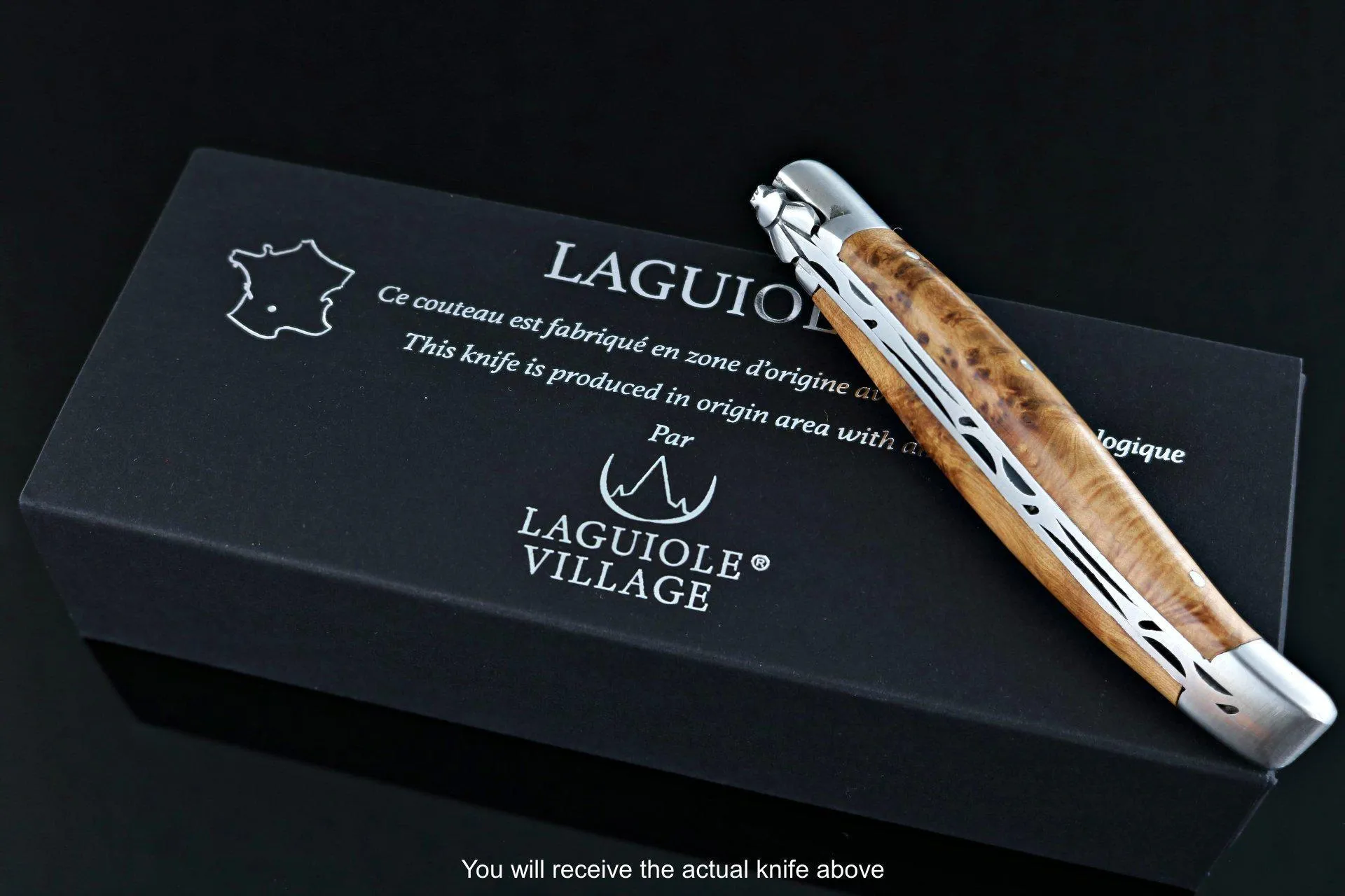 Laguiole Village 10 cm Forged Bee & Spring Juniper Handle #10