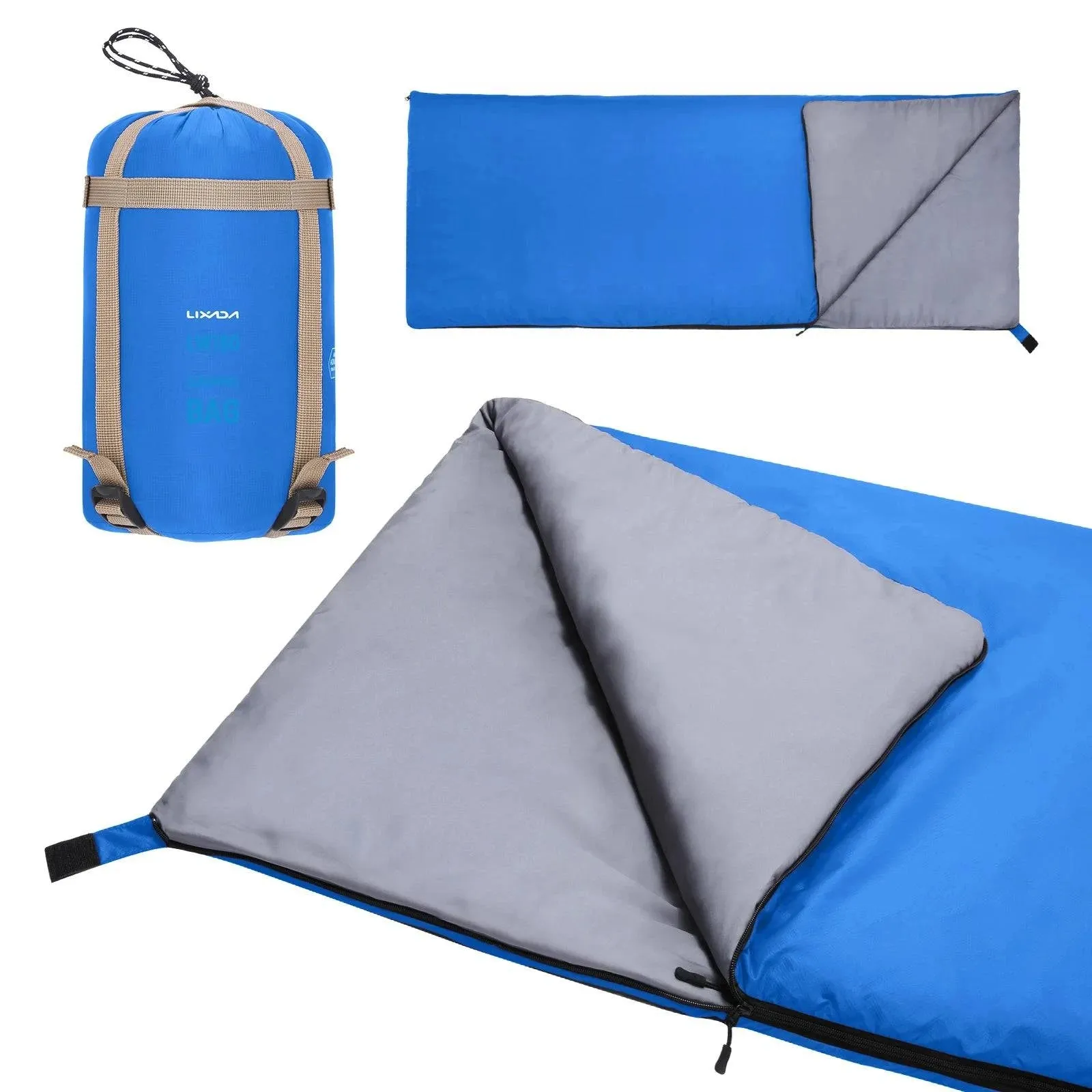 Lixada 190 * 75cm Outdoor Envelope Sleeping Bag Camping Travel Hiking Multifunction Ultra-light Sleeping Bag Travel Bag 680g