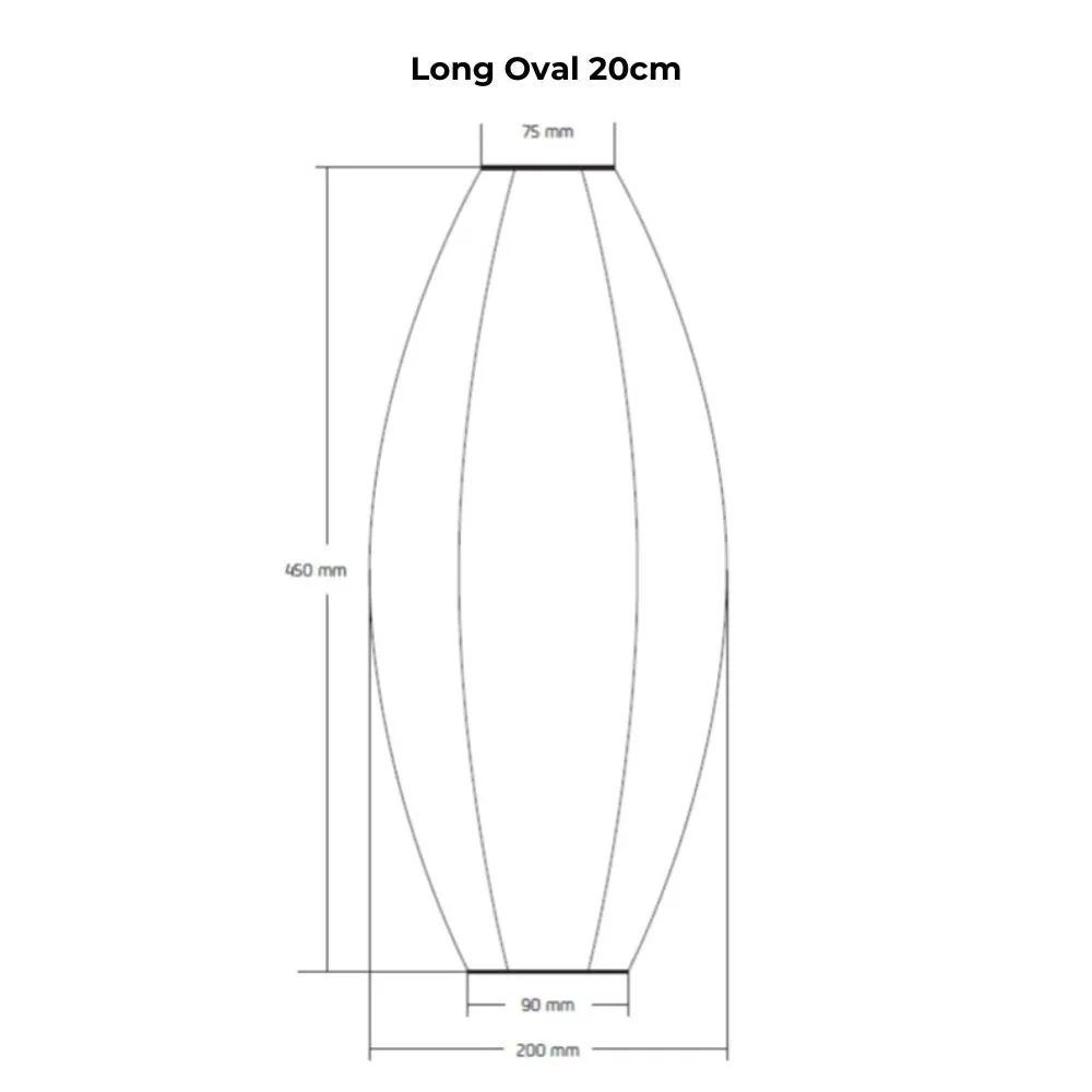 Lumiz Outdoor LED Solar Lantern - Long Oval 20cm