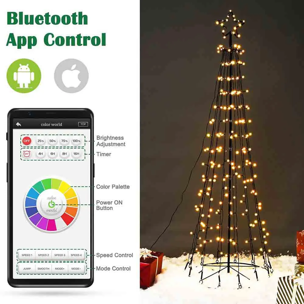 Multicolor Animated Light Show Christmas Tree APP Control