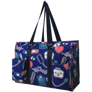 Nurse Life NGIL Zippered Caddy Large Organizer Tote Bag