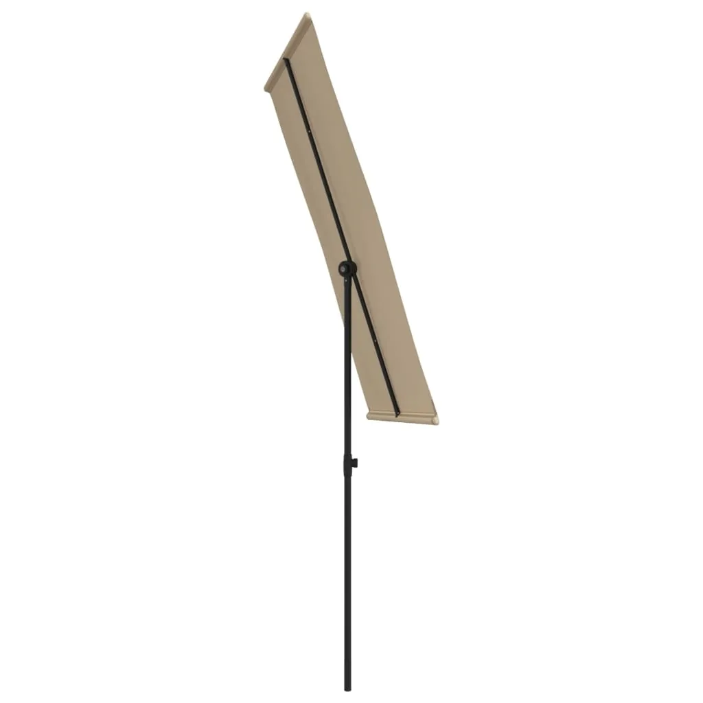 Outdoor Parasol with Aluminium Pole 180x110 cm Taupe