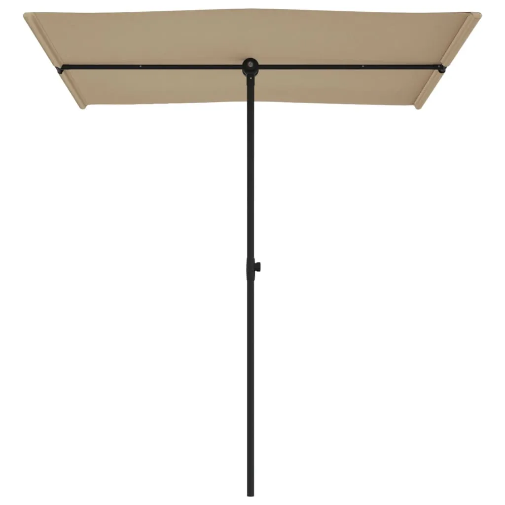 Outdoor Parasol with Aluminium Pole 180x110 cm Taupe