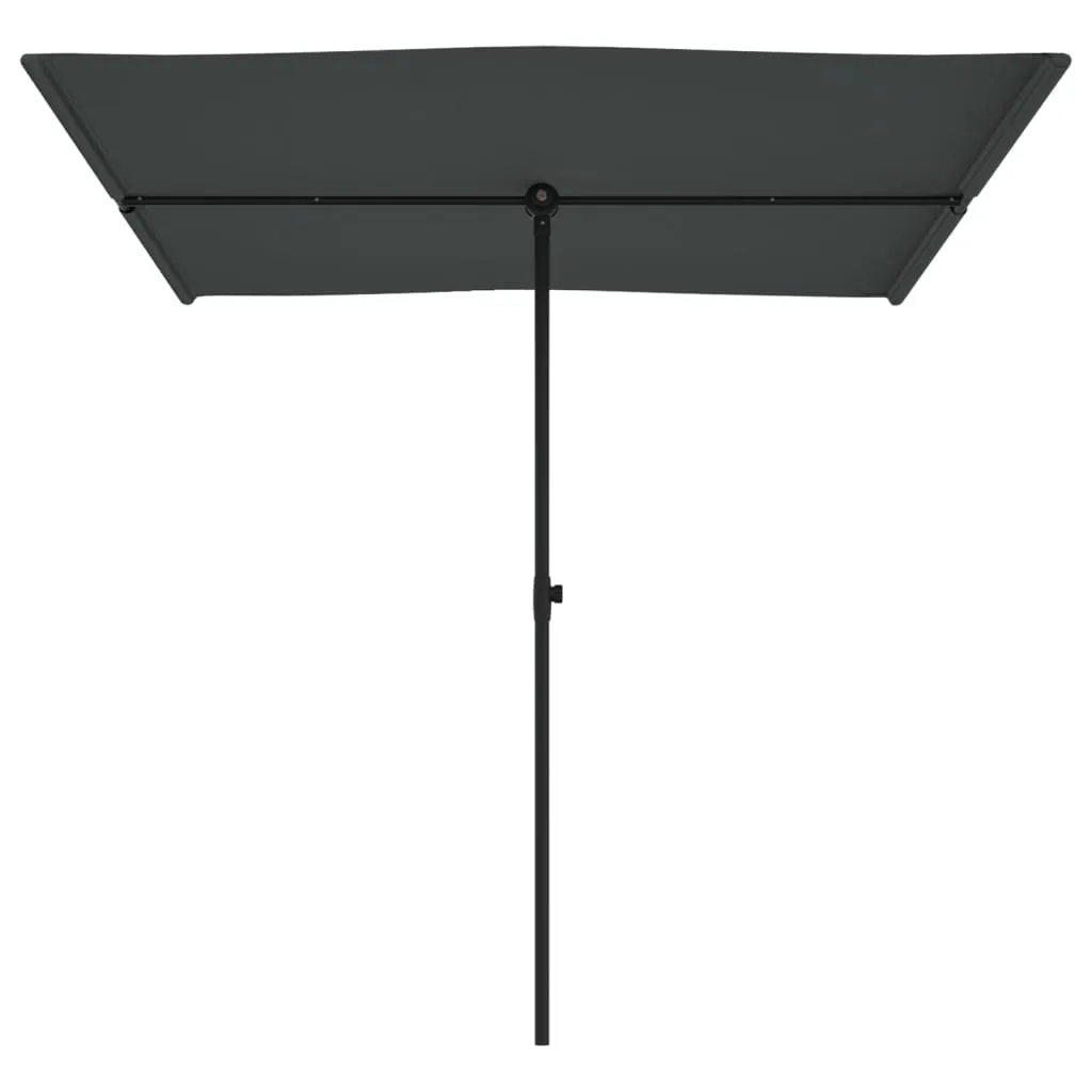 Outdoor Parasol with Aluminium Pole 2x1.5 m Anthracite