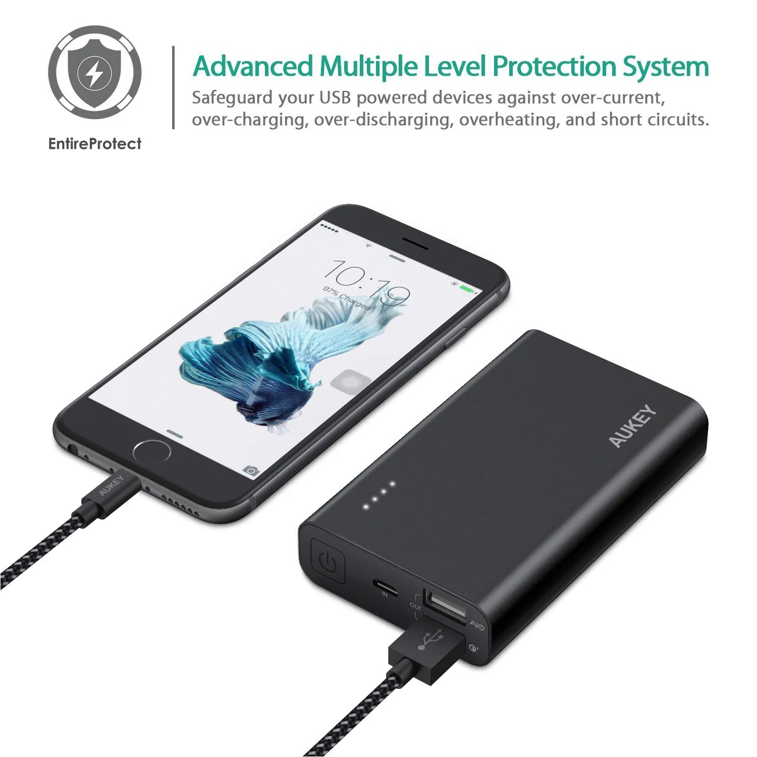 PB-AT10 10000mAh Premium Qualcomm Quick Charge 3.0 Power Bank