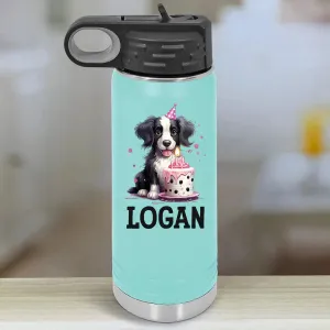 Personalized Kids Water Bottle Tumblers - Birthday Animals