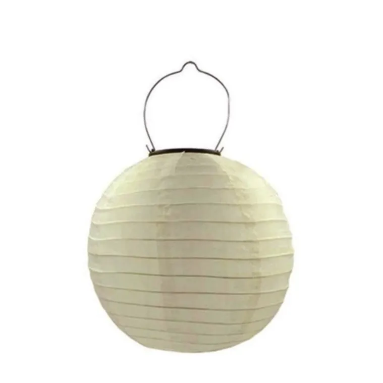 (Set of 10) Ø30cm LED Solar Lantern Outdoor Deco Lamp with Day / Night Sensor (IP55) - Beige