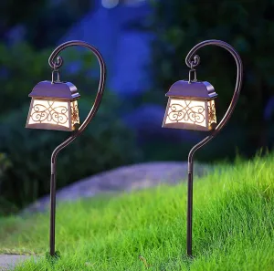 SmartYard 22 Inch Hanging Solar Lights Multipurpose Shepherd Hook 4-Pack