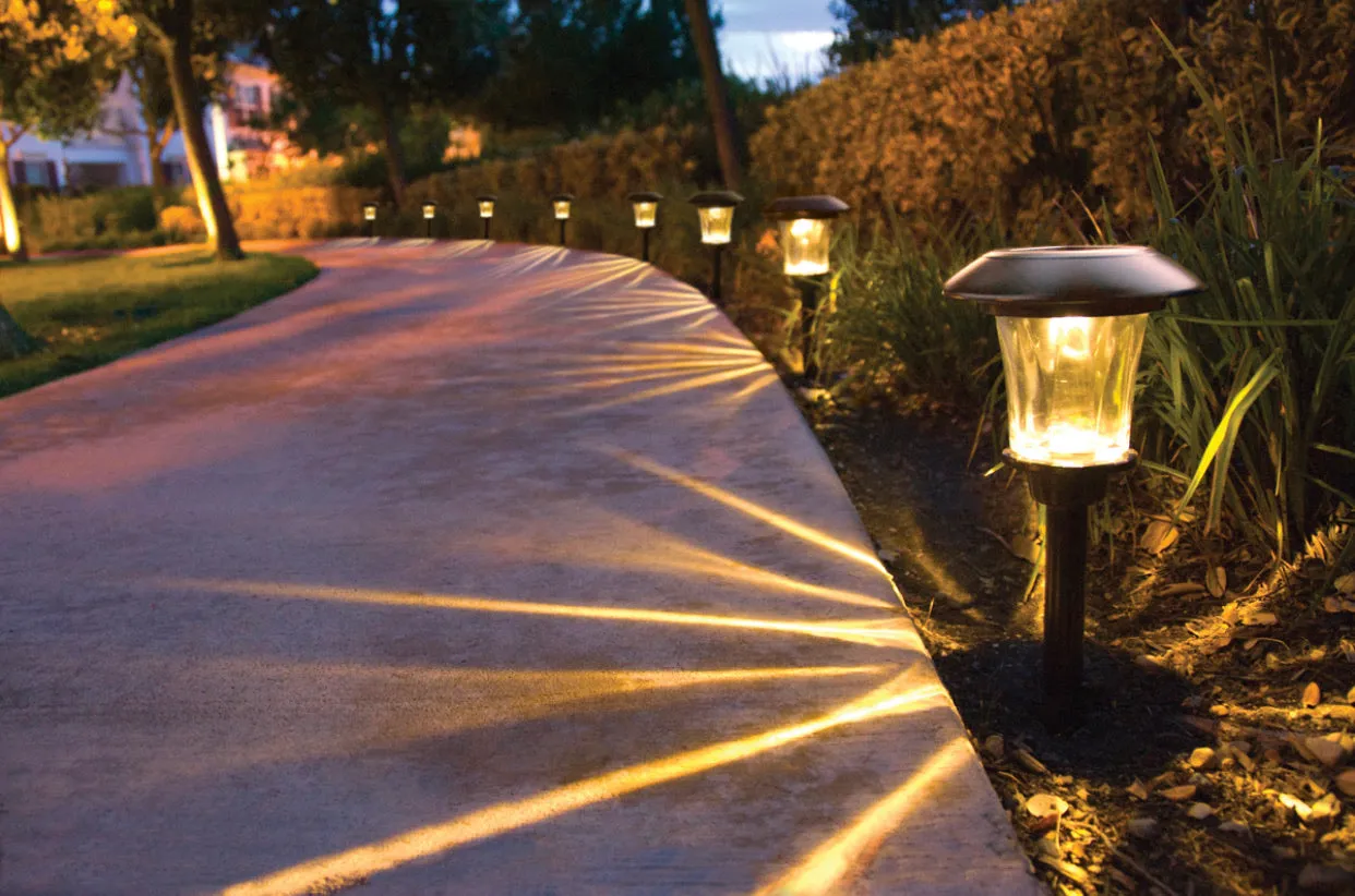 SmartYard Solar LED Large Outdoor Pathway Lights - 8 Pack- Oil Rubbed Bronze