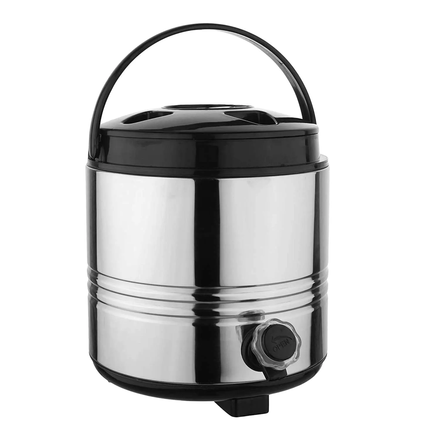 SNOWSTAR® Stainless Steel Water Camper/Water Jug Vacuum Insulated Thermo Flask Jug Water Beverage Dispenser, 5 Litre, Silver