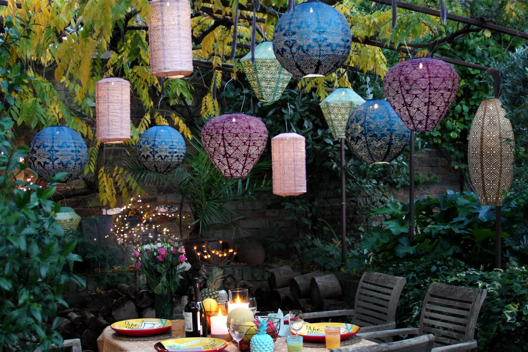 Solar Lantern - LED Outdoor Hanging & Table Light - Sold Individually - Diamond