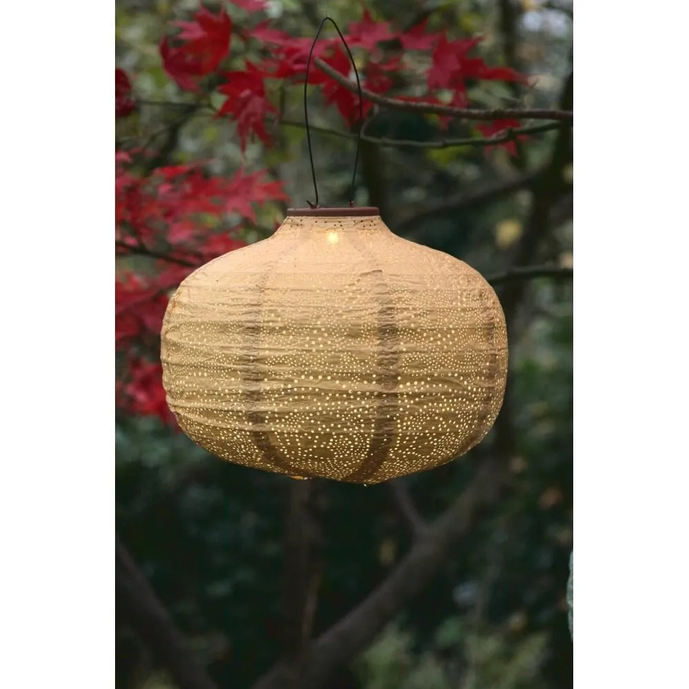 Solar Lantern - LED Outdoor Hanging & Table Light - Sold Individually - Yellow Pumpkin