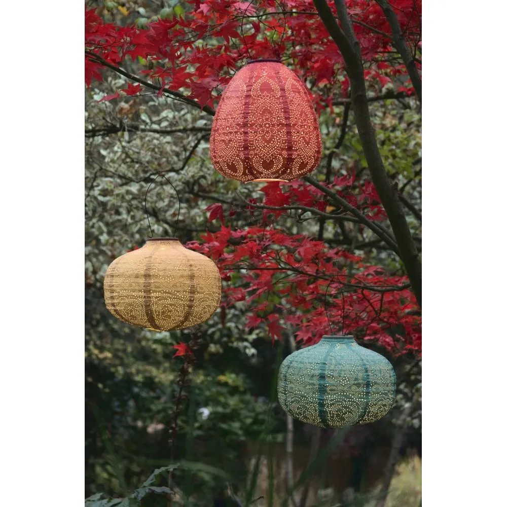 Solar Lantern - LED Outdoor Hanging & Table Light - Sold Individually - Yellow Pumpkin