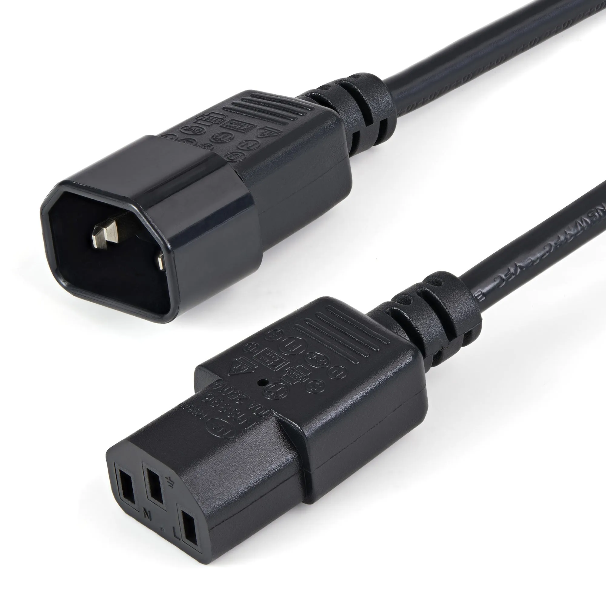 Startech.Com 1M Standard Computer Power Cord Extension C14 To C13 - Power Extension Cable - 1 M