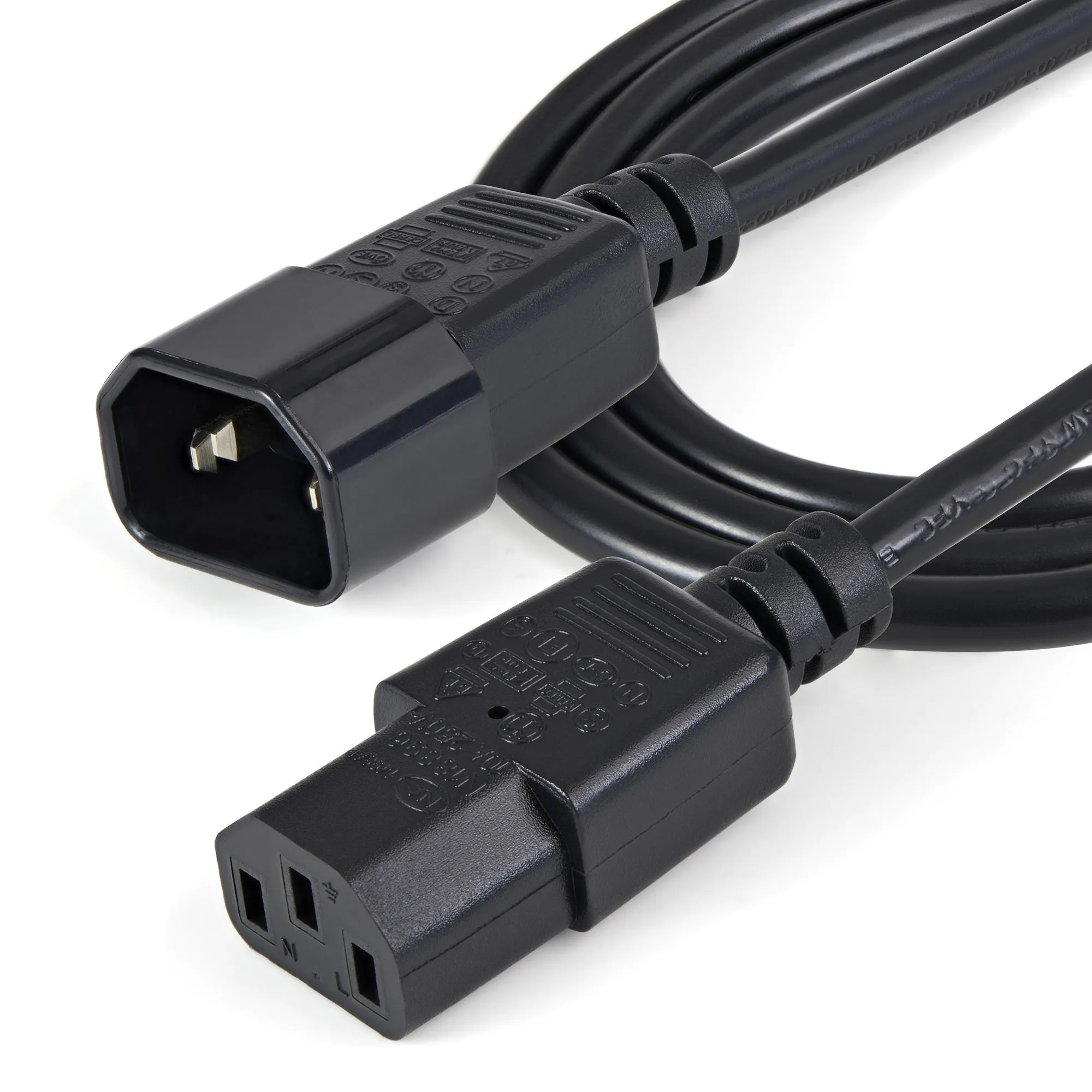 Startech.Com 1M Standard Computer Power Cord Extension C14 To C13 - Power Extension Cable - 1 M