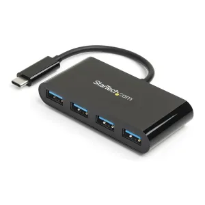 Startech.Com 4-Port Usb-C Hub - Portable Usb-C To 4X Usb-A Hub - Bus-Powered Usb 3.1 Gen 1 Type-C Hub - Usb 3.0 Port Exp