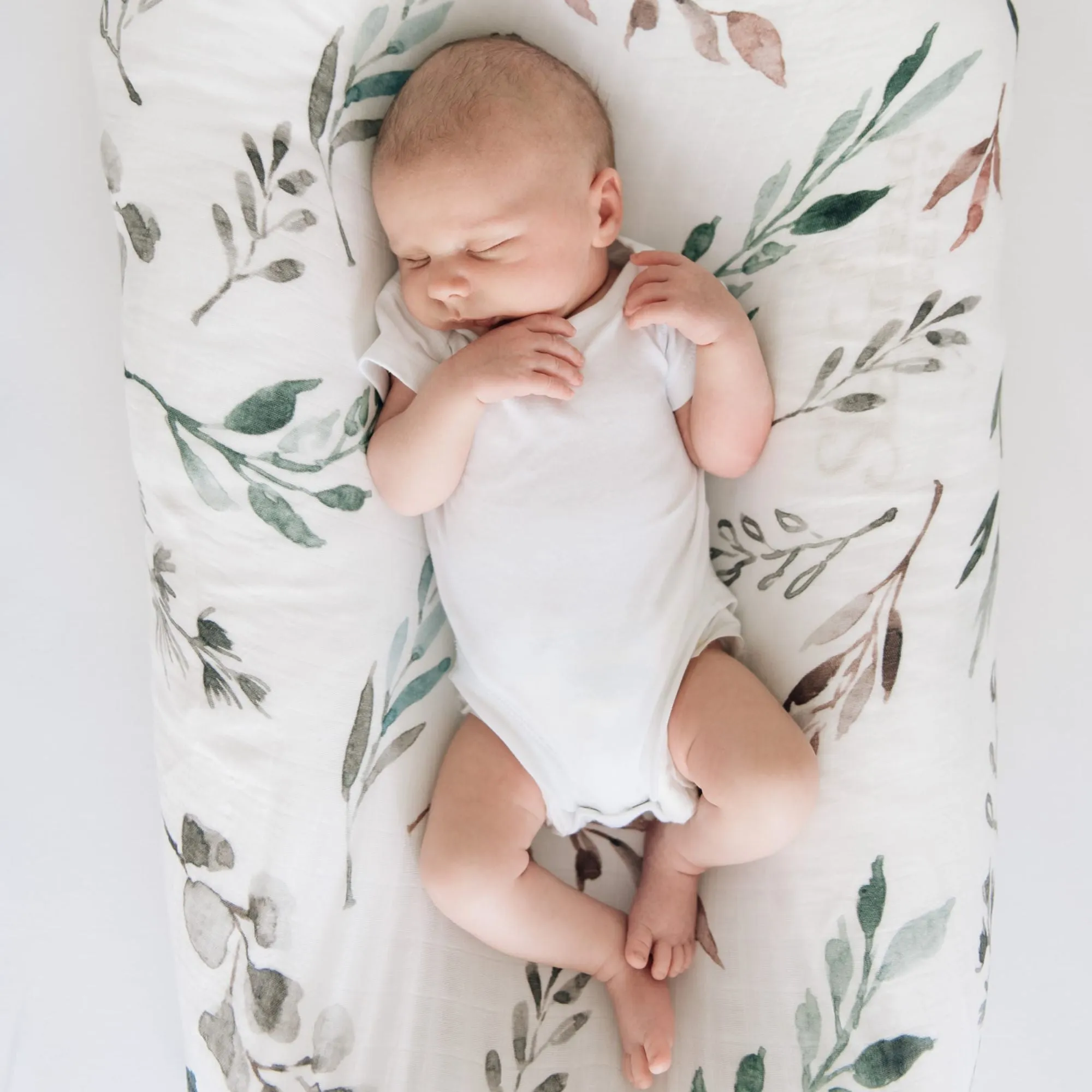 Tubed Bamboo Swaddle Blanket  - Botanical