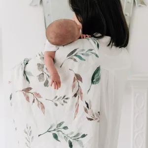 Tubed Bamboo Swaddle Blanket  - Botanical