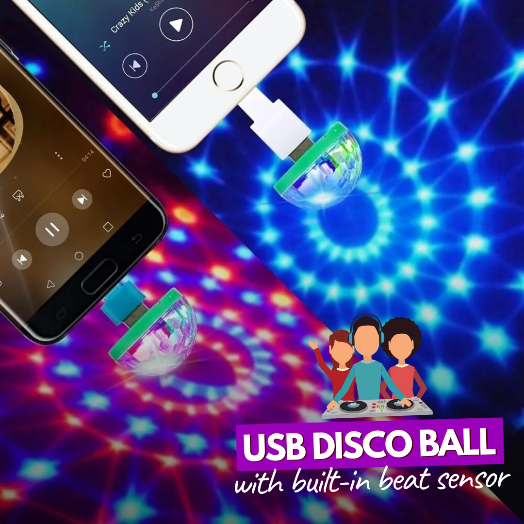 Turn The Lights On! USB Disco Ball (2 pcs set)