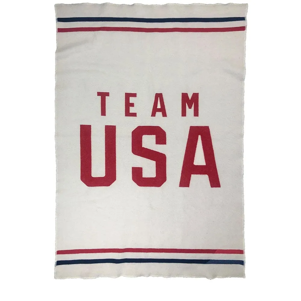 US Olympic Team Wool Throw Blanket