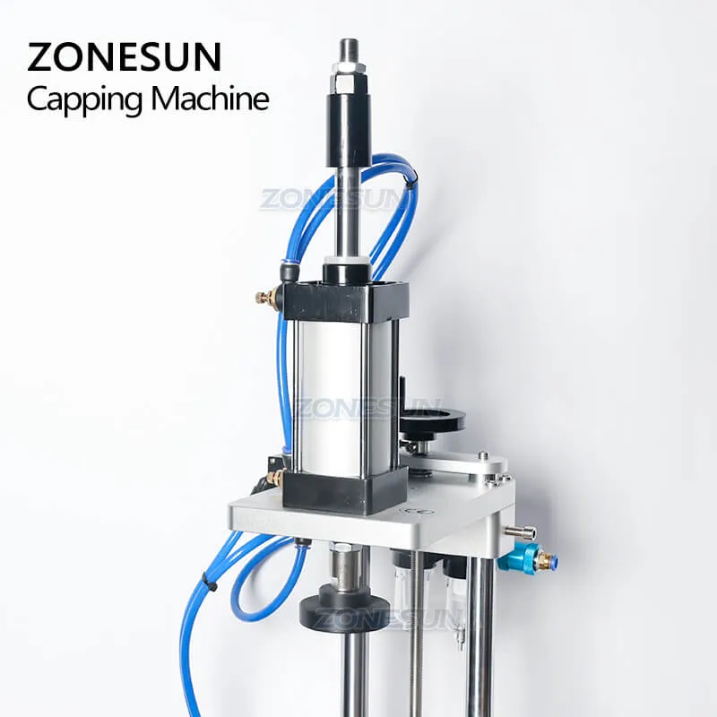 ZONESUN Semi-automatic Liquor Wine Gin Jar Whisky Plastic Bottle Cap Cork Pressing Capping Machine